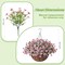 Artificial Faux Hanging Plants Flowers Basket for Spring Outdoor Decoration, Fake Silk Daisy UV Resistant Look Real with Eucalyptus Leaves Summer Outside Decor for Home Patio Garden